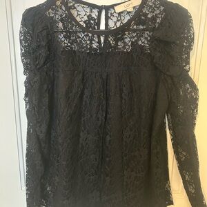 LOFT Black Lace Women's Top